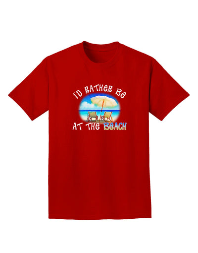 I'd Rather Be At The Beach Adult Dark T-Shirt-Mens T-Shirt-TooLoud-Red-Small-Davson Sales