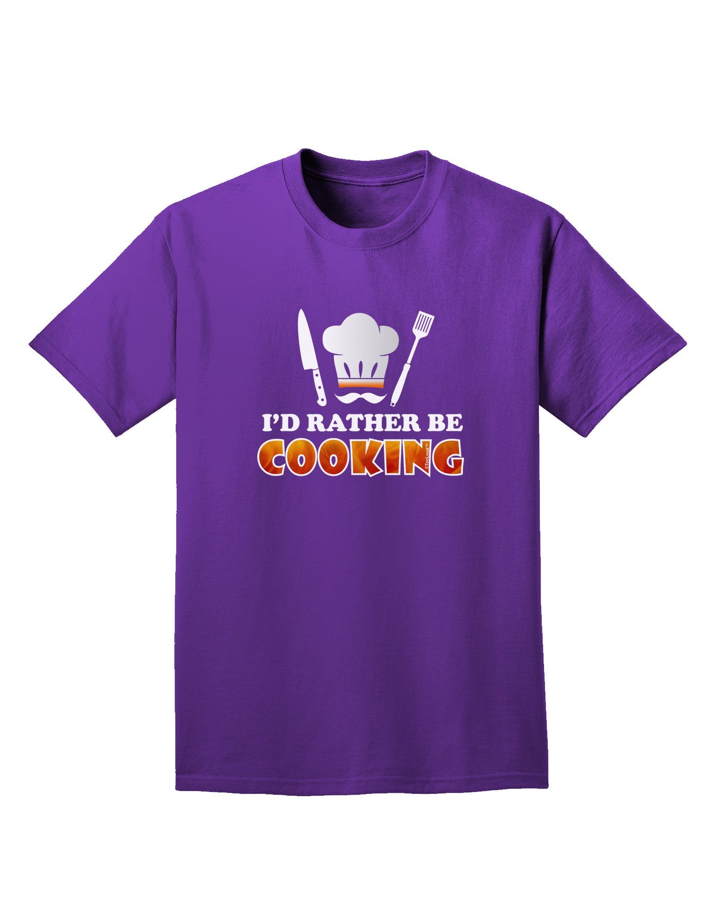 I'd Rather Be Cooking Adult Dark T-Shirt-Mens T-Shirt-TooLoud-Purple-Small-Davson Sales