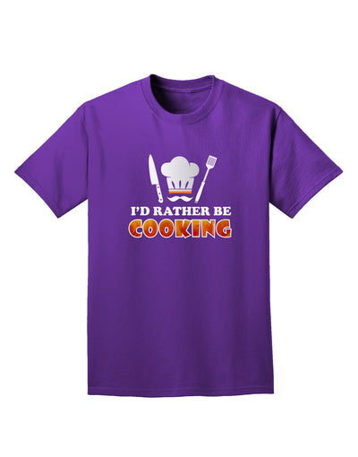 I'd Rather Be Cooking Adult Dark T-Shirt-Mens T-Shirt-TooLoud-Purple-Small-Davson Sales