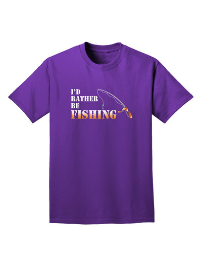 I'd Rather Be Fishing Adult Dark T-Shirt-Mens T-Shirt-TooLoud-Purple-Small-Davson Sales