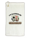 I'd Rather Be Gambling Micro Terry Gromet Golf Towel 16 x 25 inch-Golf Towel-TooLoud-White-Davson Sales