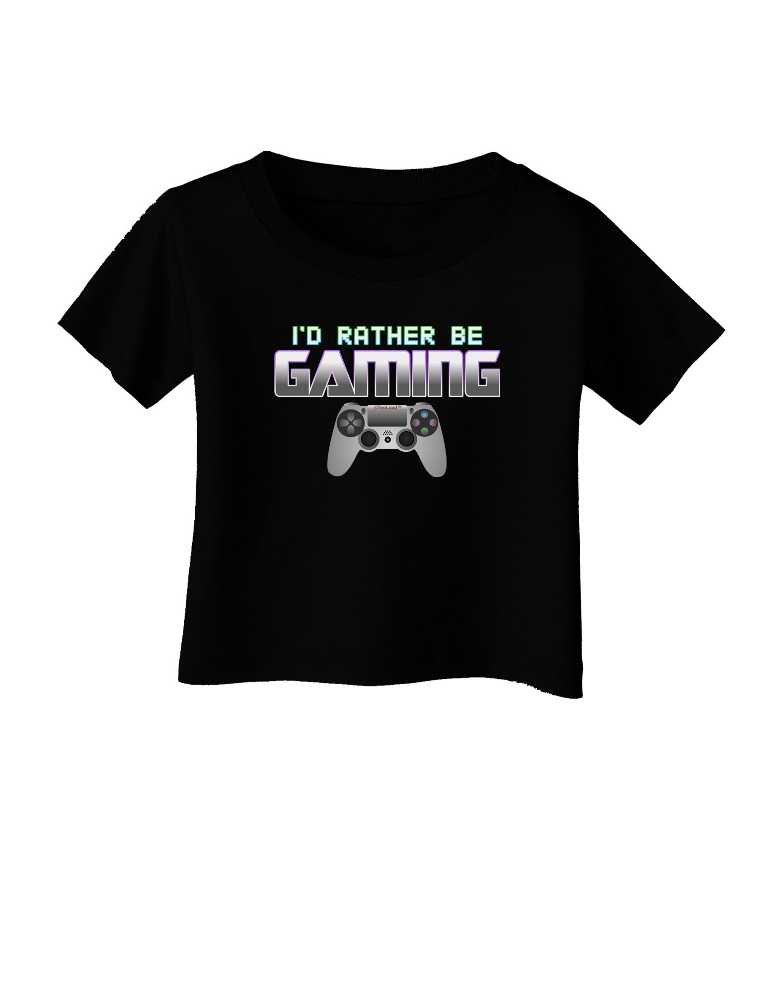 I'd Rather Be Gaming Infant T-Shirt Dark-Infant T-Shirt-TooLoud-Black-06-Months-Davson Sales