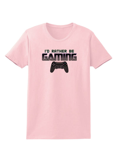 I'd Rather Be Gaming Womens T-Shirt-Womens T-Shirt-TooLoud-PalePink-X-Small-Davson Sales