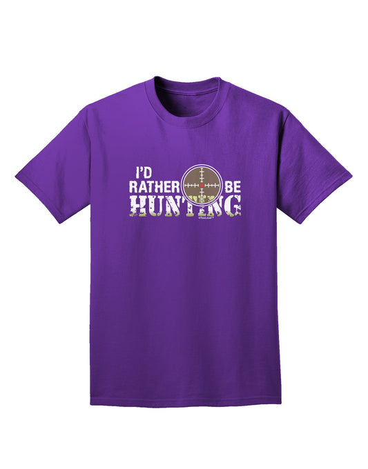 I'd Rather Be Hunting Adult Dark T-Shirt-Mens T-Shirt-TooLoud-Purple-Small-Davson Sales