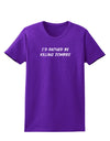 I'd Rather Be Killing Zombies Womens Dark T-Shirt-Womens T-Shirt-TooLoud-Purple-X-Small-Davson Sales