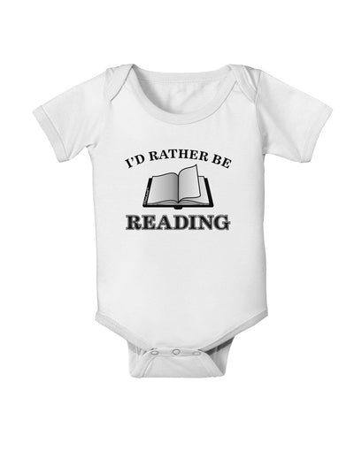 I'd Rather Be Reading Baby Romper Bodysuit-Baby Romper-TooLoud-White-06-Months-Davson Sales