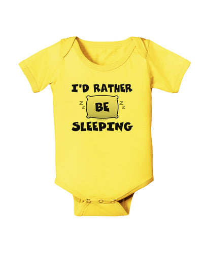 I'd Rather Be Sleeping Baby Romper Bodysuit-Baby Romper-TooLoud-Yellow-06-Months-Davson Sales