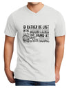 I'd Rather be Lost in the Mountains than be found at Home Adult V-Neck T-shirt-Mens T-Shirt-TooLoud-White-Small-Davson Sales