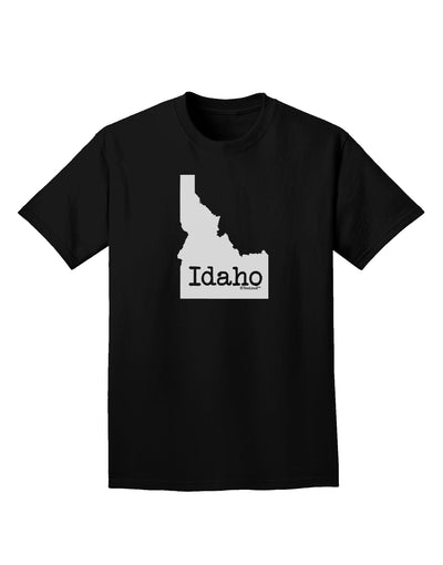 Idaho - United States Shape Adult Dark T-Shirt by TooLoud-Mens T-Shirt-TooLoud-Black-Small-Davson Sales