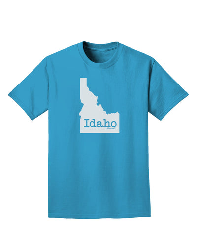 Idaho - United States Shape Adult Dark T-Shirt by TooLoud-Mens T-Shirt-TooLoud-Turquoise-Small-Davson Sales