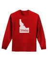 Idaho - United States Shape Adult Long Sleeve Dark T-Shirt by TooLoud-TooLoud-Red-Small-Davson Sales