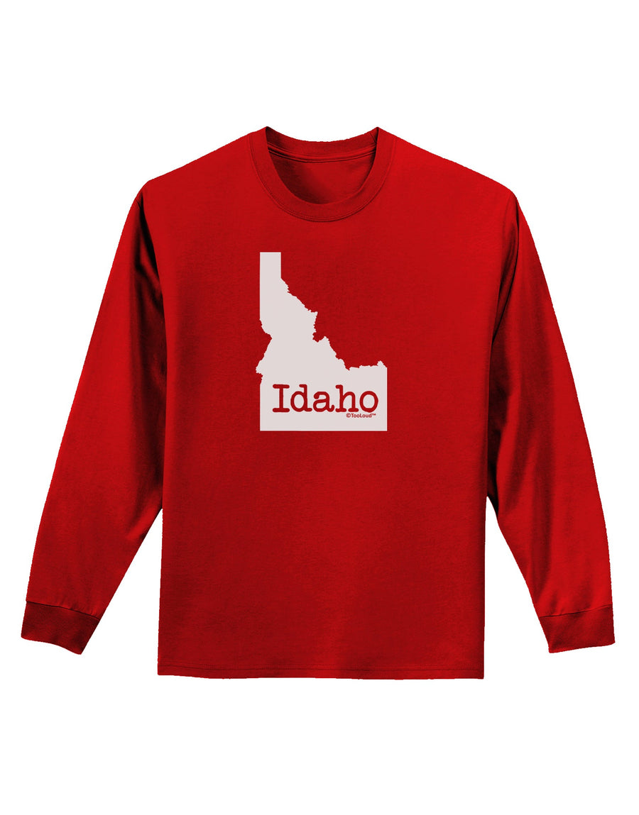 Idaho - United States Shape Adult Long Sleeve Dark T-Shirt by TooLoud-TooLoud-Black-Small-Davson Sales