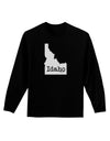 Idaho - United States Shape Adult Long Sleeve Dark T-Shirt by TooLoud-TooLoud-Black-Small-Davson Sales