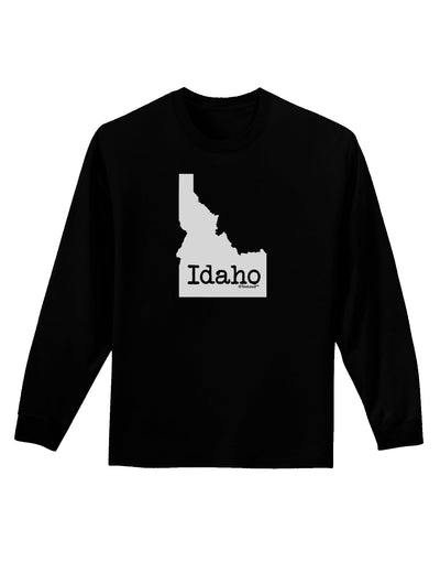 Idaho - United States Shape Adult Long Sleeve Dark T-Shirt by TooLoud-TooLoud-Black-Small-Davson Sales