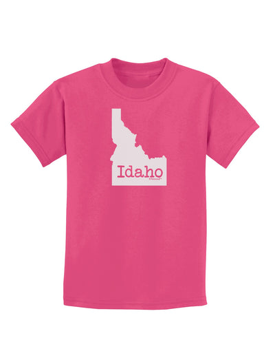 Idaho - United States Shape Childrens Dark T-Shirt by TooLoud-Childrens T-Shirt-TooLoud-Sangria-X-Small-Davson Sales