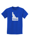 Idaho - United States Shape Childrens Dark T-Shirt by TooLoud-Childrens T-Shirt-TooLoud-Royal-Blue-X-Small-Davson Sales