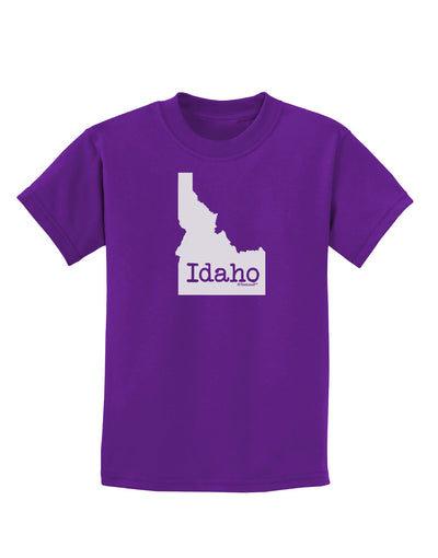 Idaho - United States Shape Childrens Dark T-Shirt by TooLoud-Childrens T-Shirt-TooLoud-Purple-X-Small-Davson Sales