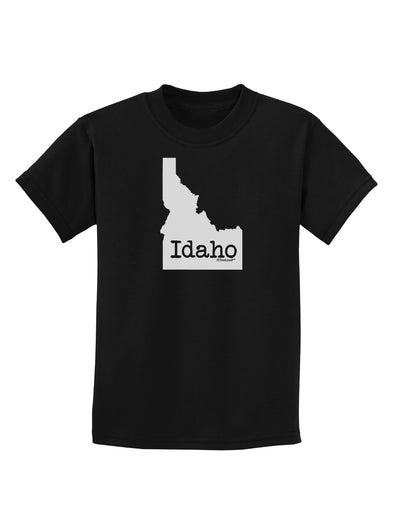 Idaho - United States Shape Childrens Dark T-Shirt by TooLoud-Childrens T-Shirt-TooLoud-Black-X-Small-Davson Sales