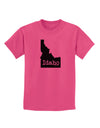 Idaho - United States Shape Childrens T-Shirt by TooLoud-Childrens T-Shirt-TooLoud-Sangria-X-Small-Davson Sales