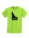 Idaho - United States Shape Childrens T-Shirt by TooLoud-Childrens T-Shirt-TooLoud-Lime-Green-X-Small-Davson Sales