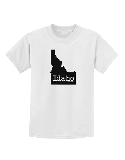 Idaho - United States Shape Childrens T-Shirt by TooLoud-Childrens T-Shirt-TooLoud-White-X-Small-Davson Sales