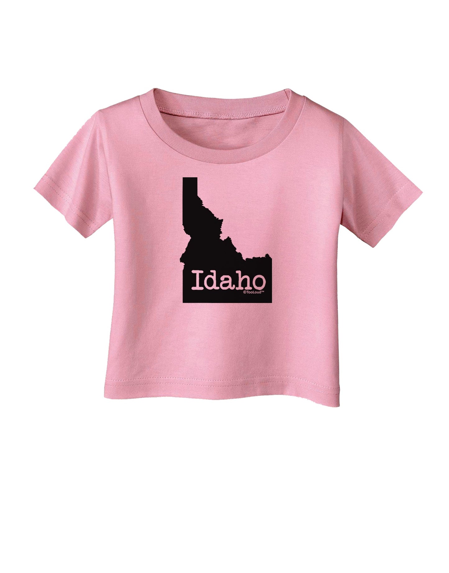 Idaho - United States Shape Infant T-Shirt by TooLoud-Infant T-Shirt-TooLoud-Candy-Pink-06-Months-Davson Sales