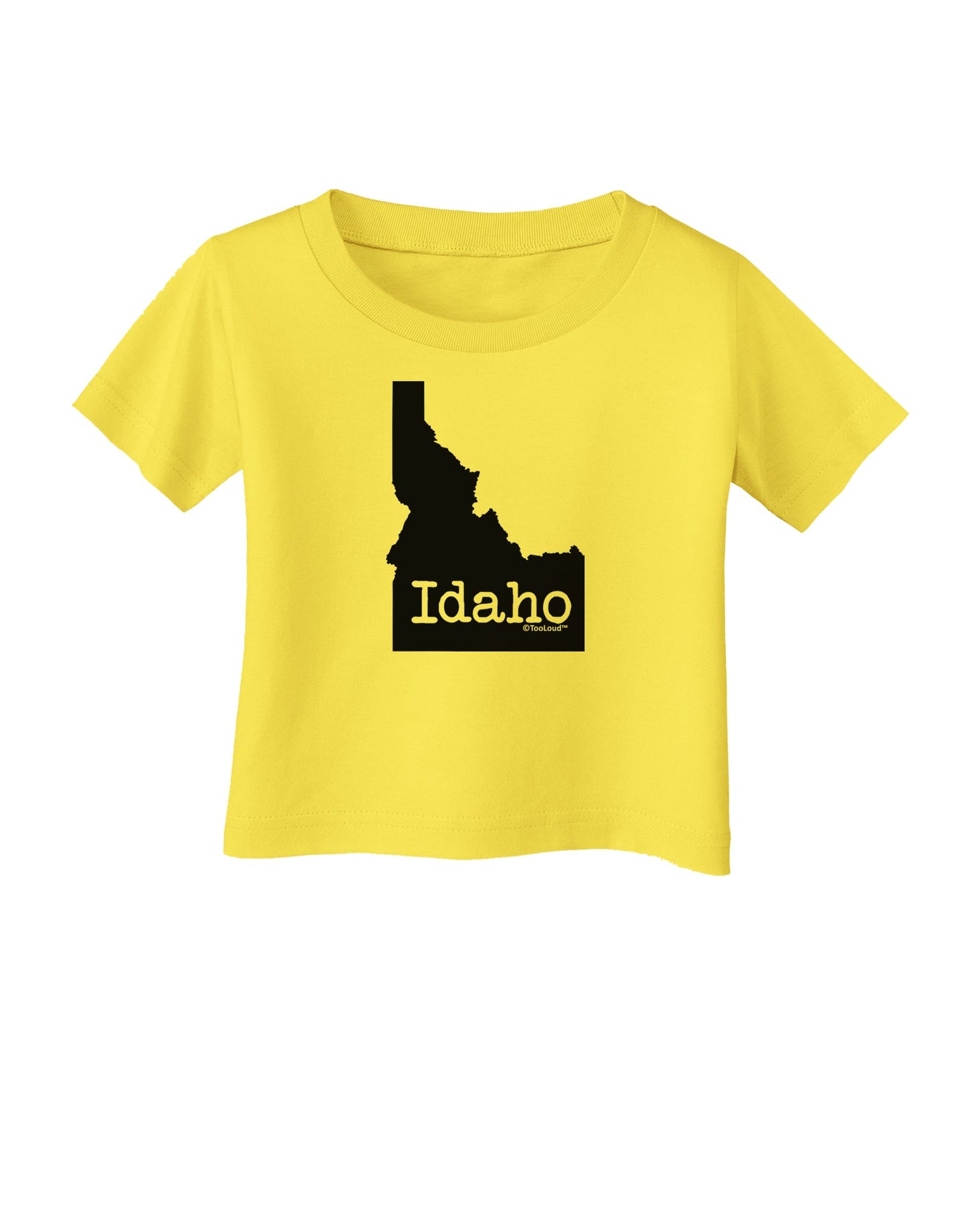 Idaho - United States Shape Infant T-Shirt by TooLoud-Infant T-Shirt-TooLoud-Yellow-06-Months-Davson Sales
