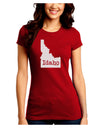 Idaho - United States Shape Juniors Crew Dark T-Shirt by TooLoud-T-Shirts Juniors Tops-TooLoud-Red-Juniors Fitted Small-Davson Sales