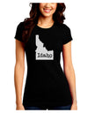 Idaho - United States Shape Juniors Crew Dark T-Shirt by TooLoud-T-Shirts Juniors Tops-TooLoud-Black-Juniors Fitted Small-Davson Sales