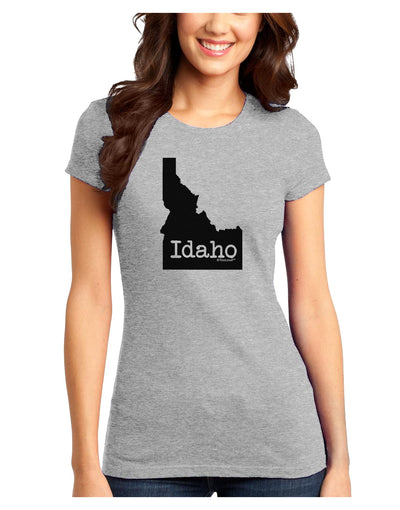 Idaho - United States Shape Juniors T-Shirt by TooLoud-Womens Juniors T-Shirt-TooLoud-Ash-Gray-Juniors Fitted X-Small-Davson Sales