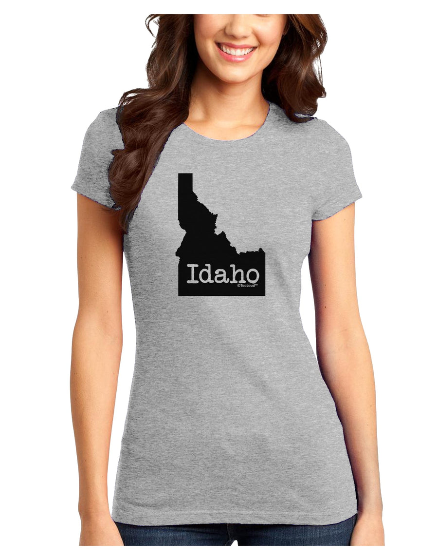 Idaho - United States Shape Juniors T-Shirt by TooLoud-Womens Juniors T-Shirt-TooLoud-White-Juniors Fitted X-Small-Davson Sales