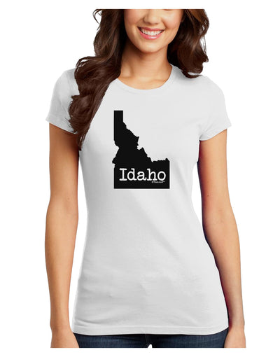 Idaho - United States Shape Juniors T-Shirt by TooLoud-Womens Juniors T-Shirt-TooLoud-White-Juniors Fitted X-Small-Davson Sales