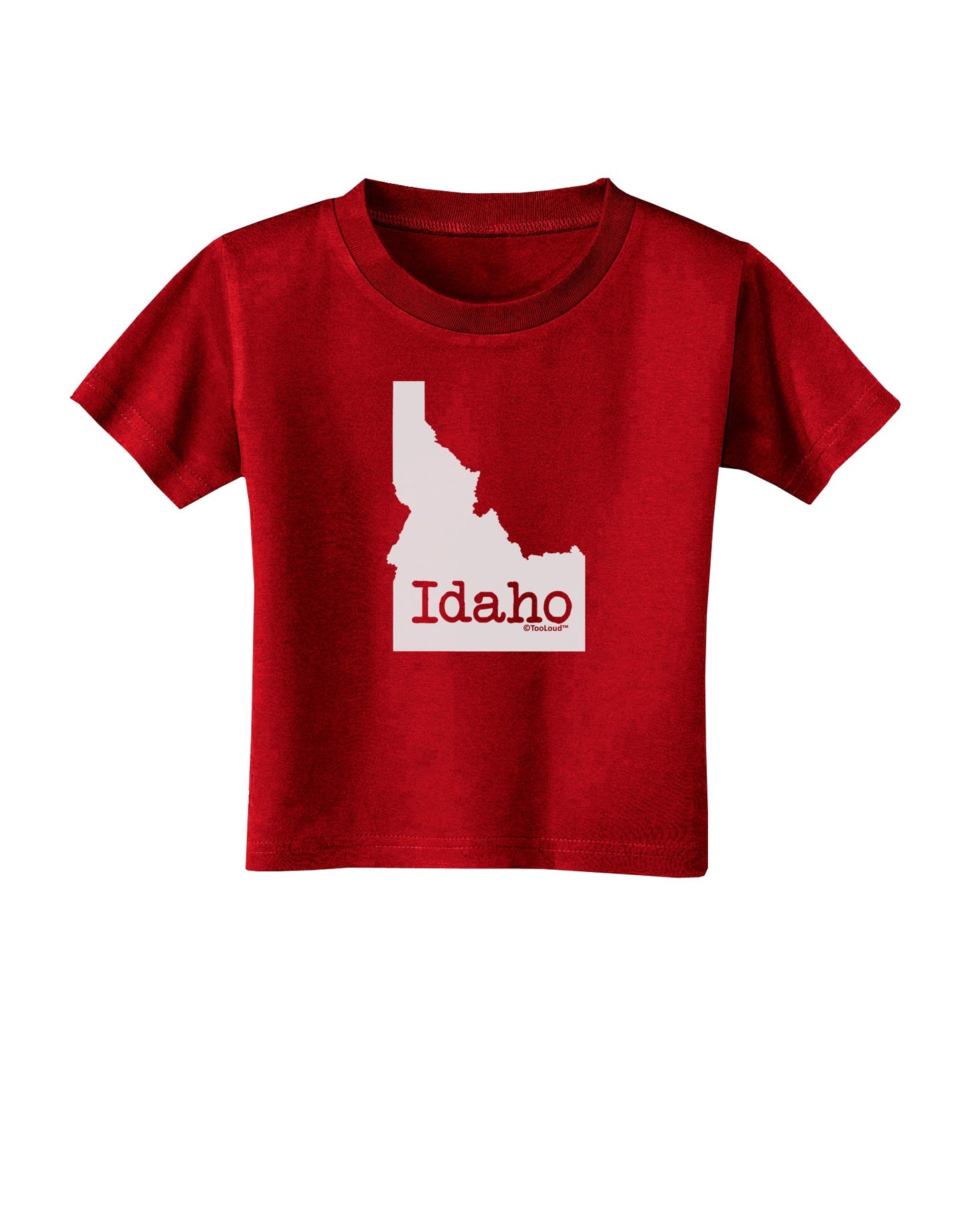Idaho - United States Shape Toddler T-Shirt Dark by TooLoud-Toddler T-Shirt-TooLoud-Red-2T-Davson Sales