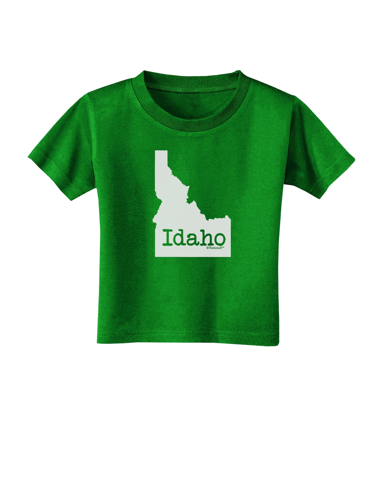 Idaho - United States Shape Toddler T-Shirt Dark by TooLoud-Toddler T-Shirt-TooLoud-Clover-Green-2T-Davson Sales