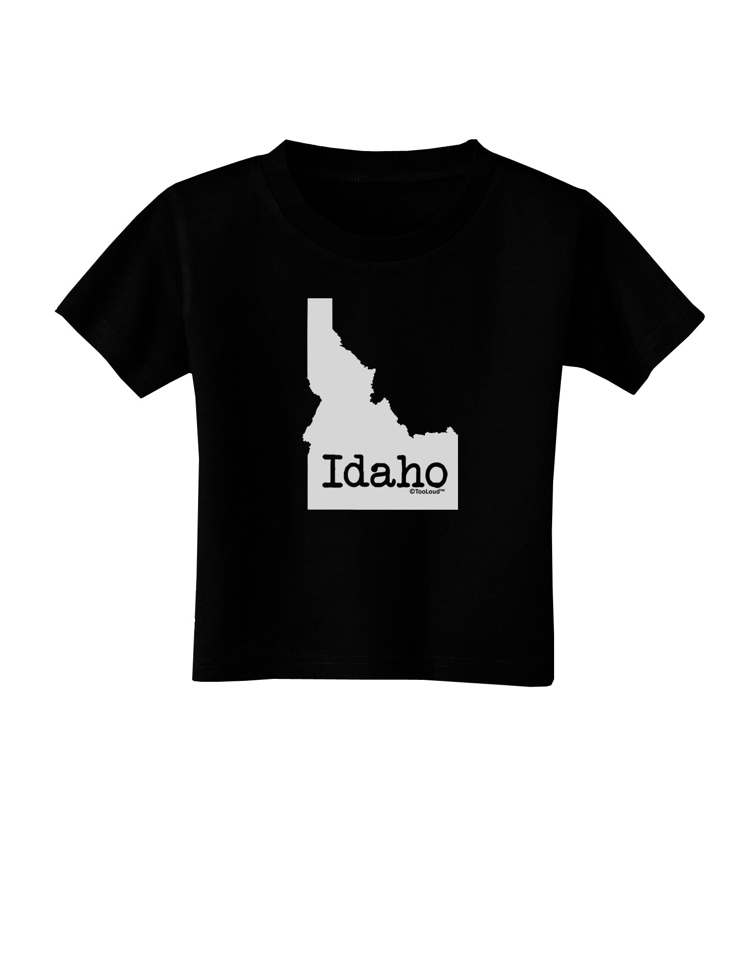 Idaho - United States Shape Toddler T-Shirt Dark by TooLoud-Toddler T-Shirt-TooLoud-Black-2T-Davson Sales
