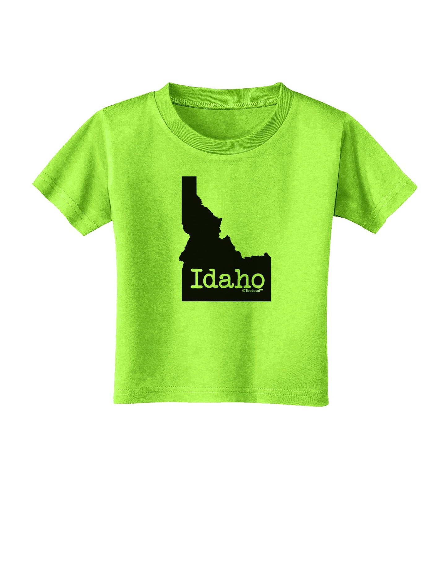 Idaho - United States Shape Toddler T-Shirt by TooLoud-Toddler T-Shirt-TooLoud-Lime-Green-2T-Davson Sales