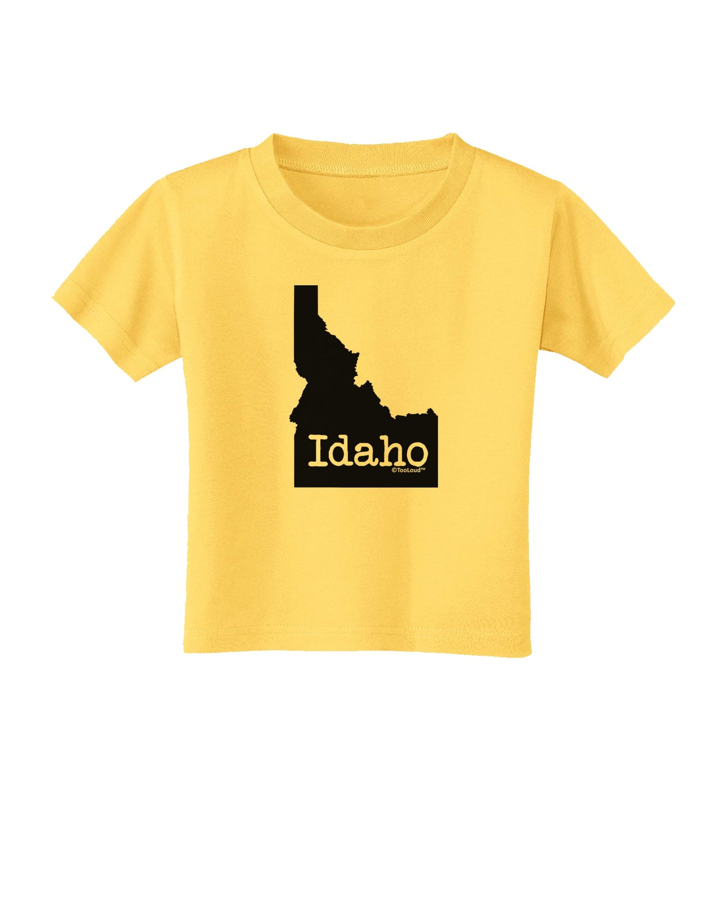 Idaho - United States Shape Toddler T-Shirt by TooLoud-Toddler T-Shirt-TooLoud-Yellow-2T-Davson Sales