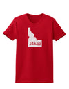 Idaho - United States Shape Womens Dark T-Shirt by TooLoud-Womens T-Shirt-TooLoud-Red-X-Small-Davson Sales