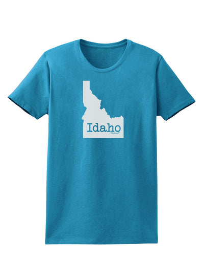 Idaho - United States Shape Womens Dark T-Shirt by TooLoud-Womens T-Shirt-TooLoud-Turquoise-X-Small-Davson Sales