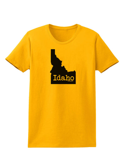 Idaho - United States Shape Womens T-Shirt by TooLoud-Womens T-Shirt-TooLoud-Gold-X-Small-Davson Sales