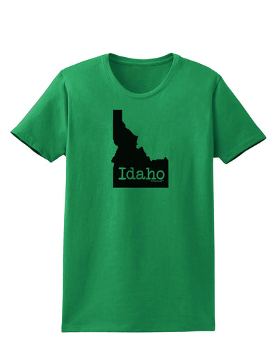 Idaho - United States Shape Womens T-Shirt by TooLoud-Womens T-Shirt-TooLoud-Kelly-Green-X-Small-Davson Sales