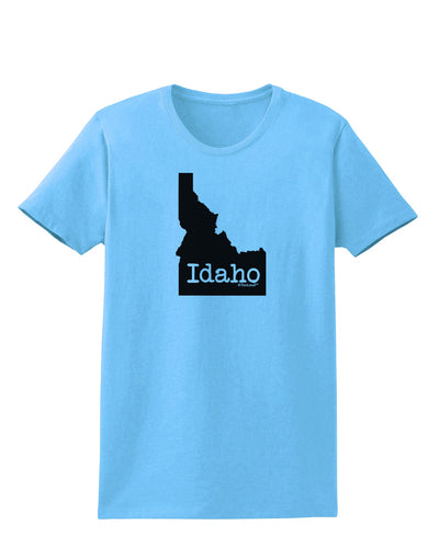 Idaho - United States Shape Womens T-Shirt by TooLoud-Womens T-Shirt-TooLoud-Aquatic-Blue-X-Small-Davson Sales