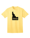 Idaho - United States Silhouette Adult T-Shirt by TooLoud-Mens T-shirts-TooLoud-Yellow-Small-Davson Sales