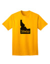 Idaho - United States Silhouette Adult T-Shirt by TooLoud-Mens T-shirts-TooLoud-Gold-Small-Davson Sales