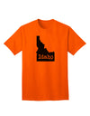 Idaho - United States Silhouette Adult T-Shirt by TooLoud-Mens T-shirts-TooLoud-Orange-Small-Davson Sales