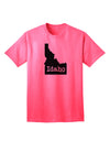 Idaho - United States Silhouette Adult T-Shirt by TooLoud-Mens T-shirts-TooLoud-Neon-Pink-Small-Davson Sales