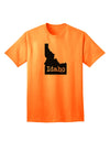 Idaho - United States Silhouette Adult T-Shirt by TooLoud-Mens T-shirts-TooLoud-Neon-Orange-Small-Davson Sales