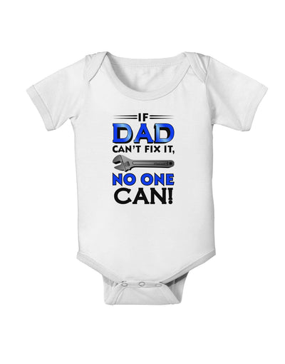 If Dad Can't Fix It Baby Romper Bodysuit-Baby Romper-TooLoud-White-06-Months-Davson Sales