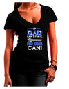 If Dad Can't Fix It Womens V-Neck Dark T-Shirt-Womens V-Neck T-Shirts-TooLoud-Black-Juniors Fitted Small-Davson Sales