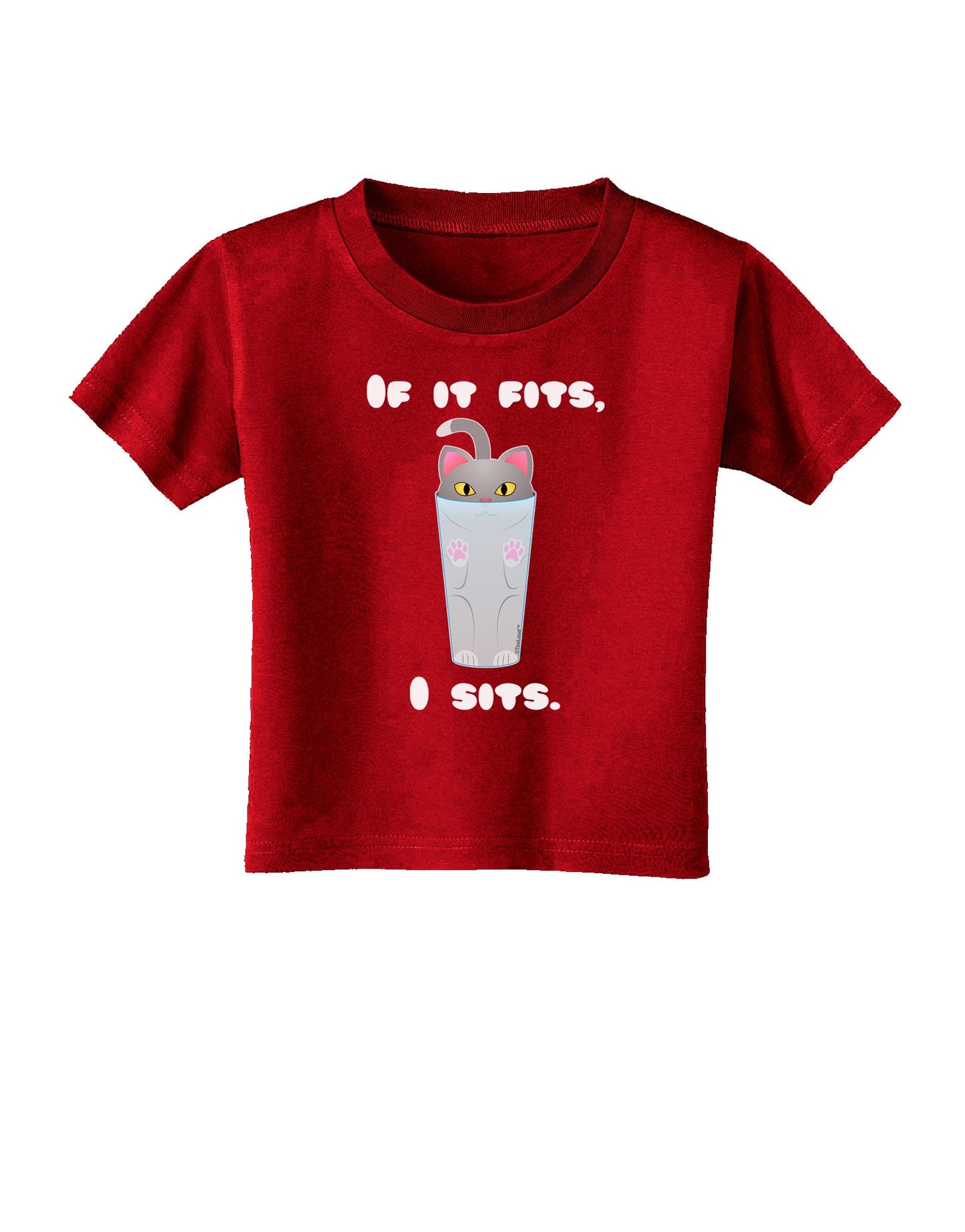 If It Fits - Cute Cat Design Toddler T-Shirt Dark by TooLoud-Toddler T-Shirt-TooLoud-Clover-Green-2T-Davson Sales